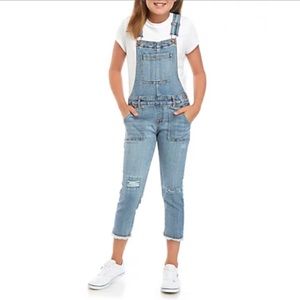 Lucky Brand Girls Gretchen Cropped Overalls Sz 12